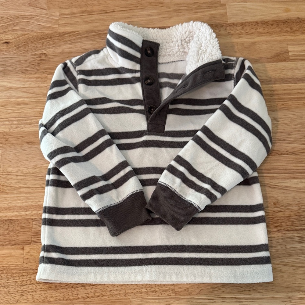 Carter’s Striped Kids Pullover with Sherpa Collar
